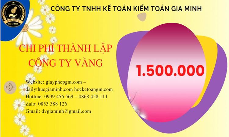 Bảng giá thành lập công ty vàng bạc tại Huyện Thanh Oai 