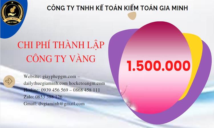 Thủ tục thành lập công ty vàng bạc tại Phú Yên 5 Bảng giá thành lập công ty vàng bạc tại Phú Yên