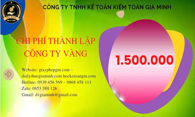 Bảng giá thành lập công ty vàng bạc tại Quận Bình Thạnh 