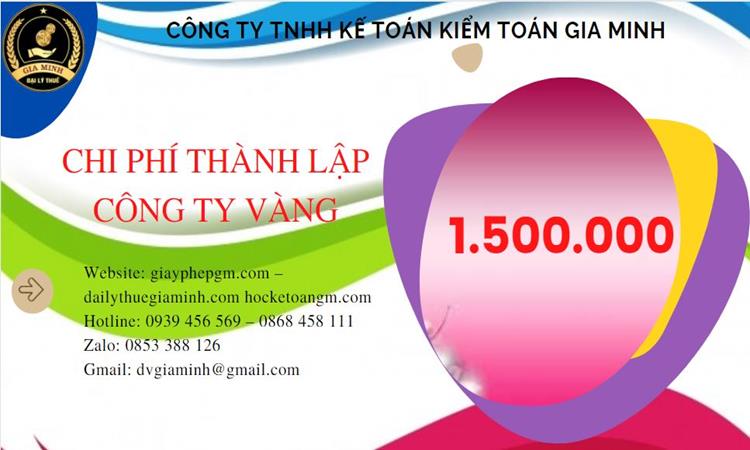 THỦ TỤC THÀNH LẬP CÔNG TY VÀNG BẠC TẠI QUẬN Ô MÔN 5 Bảng giá thành lập công ty vàng bạc tại Quận Ô Môn