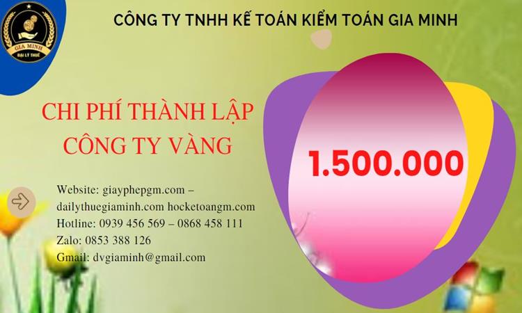 Thủ tục thành lập công ty vàng bạc tại Sóc Trăng 5 Bảng giá thành lập công ty vàng bạc tại Sóc Trăng