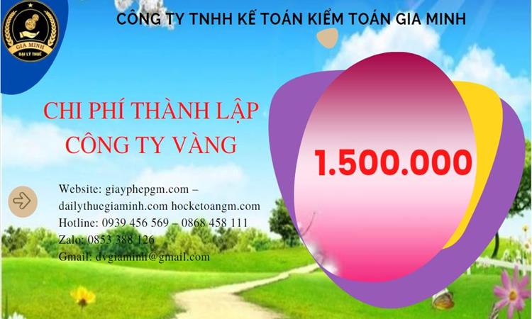 Bảng giá thành lập công ty vàng bạc tại Thành Phố Thủ Đức 