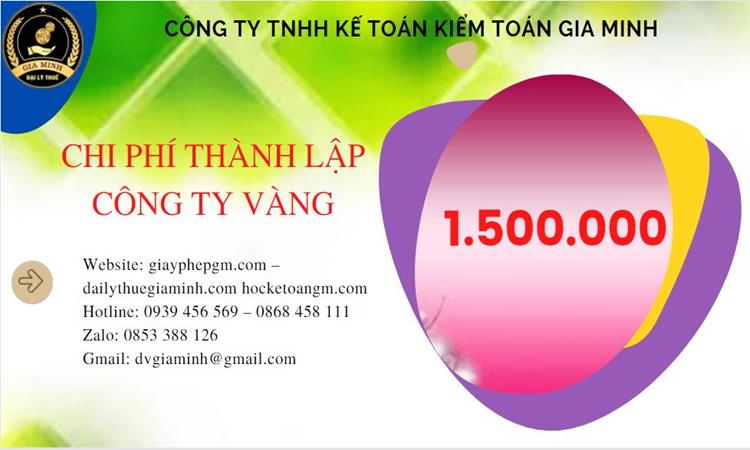 Bảng giá thành lập công ty vàng bạc tại Quận Hải Châu 