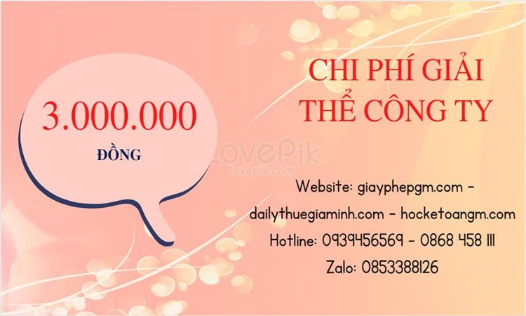 Chi phí giải thể công ty tại Đồng Nai uy tín đảm bảo