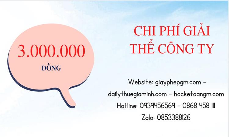 Chi phí giải thể công ty tại Hà Tĩnh uy tín đảm bảo