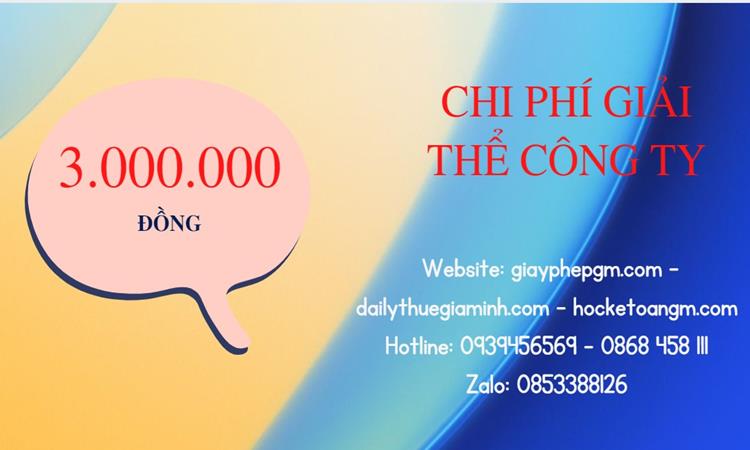 Chi phí giải thể công ty tại Thái Bình trọn gói uy tín