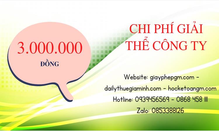 Chi phí giải thể công ty tại Thái Nguyên trọn gói uy tín