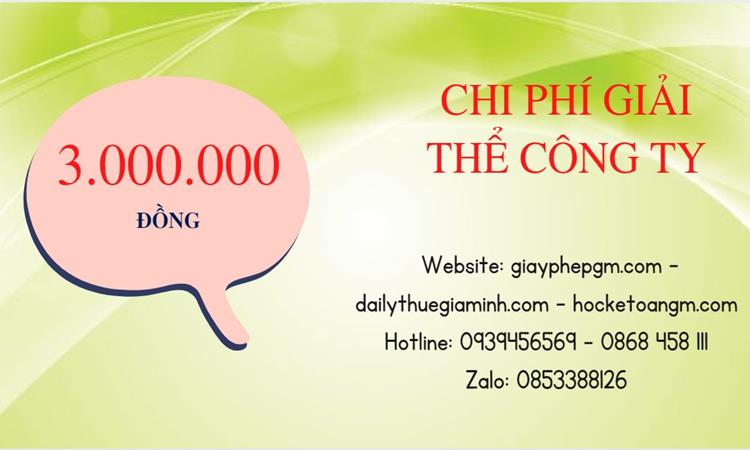 Chi phí giải thể công ty tại Vĩnh Phúc trọn gói uy tín