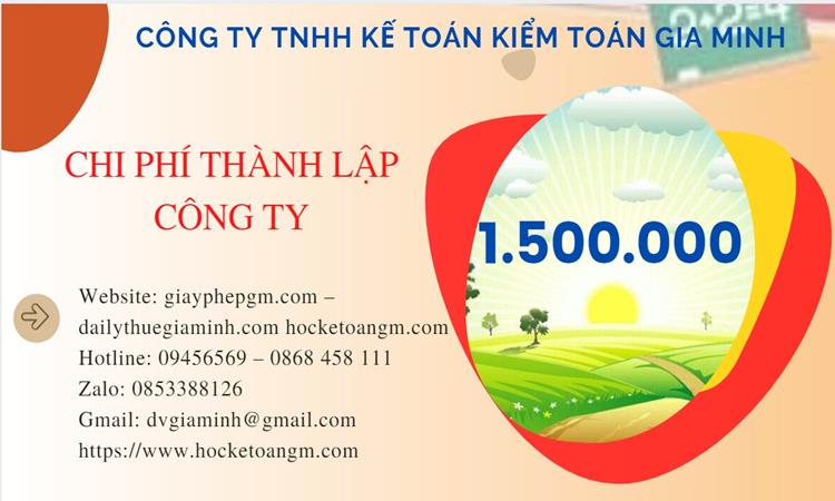 Chi phí mở công ty xuất khẩu đồ thủ công mỹ nghệ tại Huyện Vĩnh Thạnh