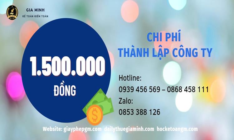 Chi phí Thành lập công ty sản xuất đồ uống theo
