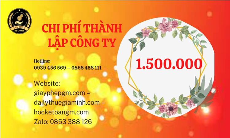 Chi phí thành lập doanh nghiệp Bà Rịa Vũng Tàutrọn gói