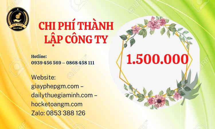 Chi phí thành lập doanh nghiệp Hòa Bình trọn gói