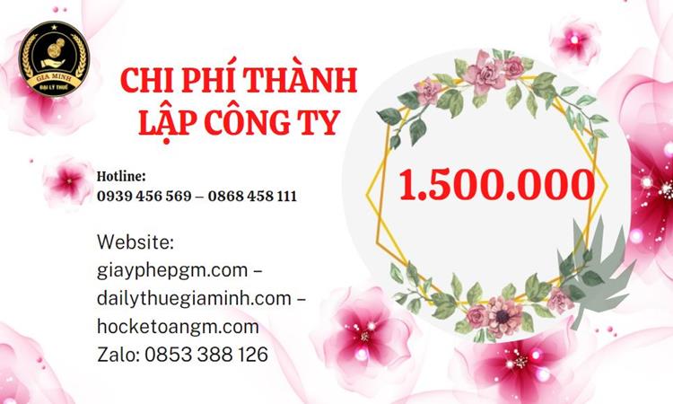Chi phí thành lập doanh nghiệp Huyện Phúc Thọ trọn gói