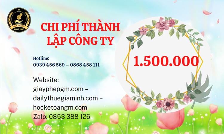 Chi phí thành lập doanh nghiệp Huyện Thới Lai trọn gói