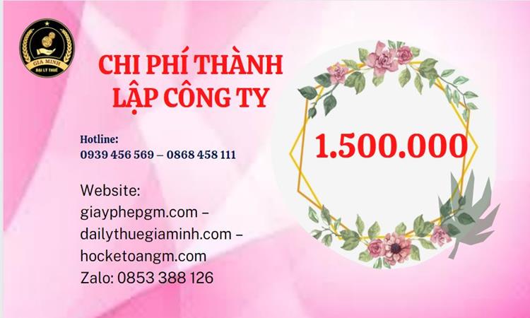 Chi phí thành lập doanh nghiệp Huyện Tiên Lữ trọn gói