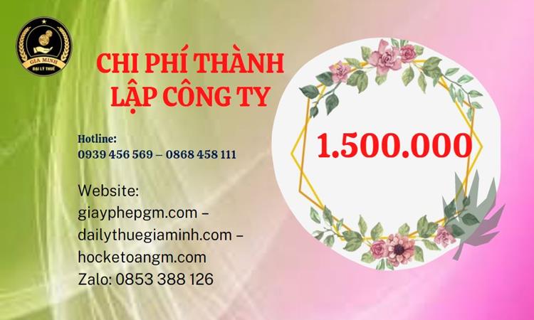 Chi phí thành lập doanh nghiệp Huyện Yên Mỹ trọn gói
