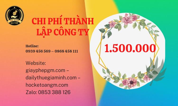 THÀNH LẬP CÔNG TY TRỌN GÓI TẠI QUẬN 10 5 Chi phí thành lập doanh nghiệp Quận 10 trọn gói