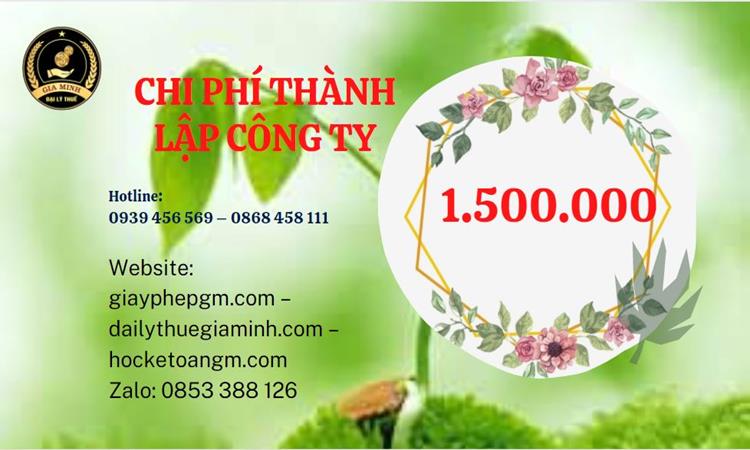 Chi phí thành lập doanh nghiệp Quận Cái Răng trọn gói