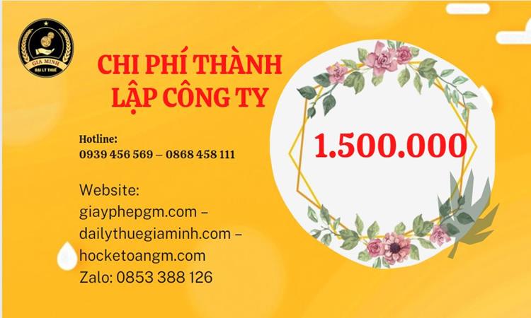 THÀNH LẬP CÔNG TY TRỌN GÓI TẠI QUẬN LONG BIÊN 5 Chi phí thành lập doanh nghiệp Quận Long Biên trọn gói