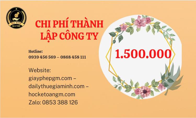 Chi phí thành lập doanh nghiệp Quận Nam Từ Liêm trọn gói