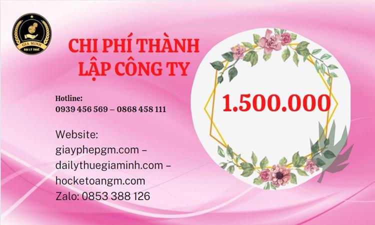 Chi phí thành lập doanh nghiệp Quận Phú Nhuận trọn gói