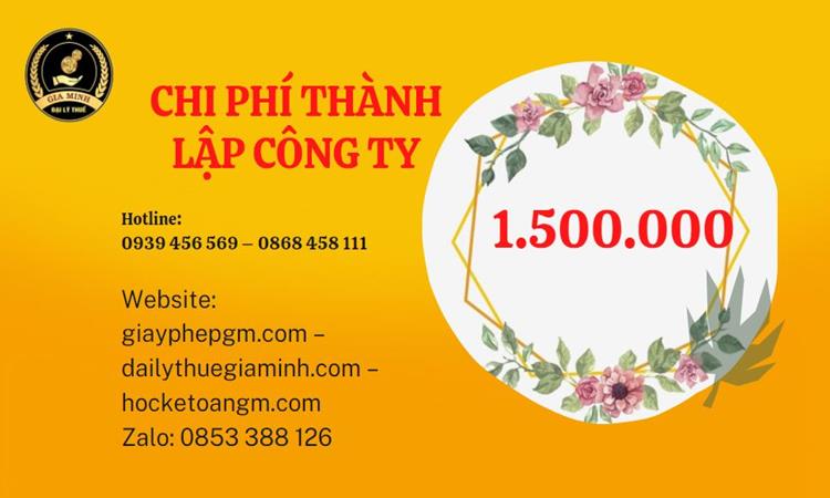Chi phí thành lập doanh nghiệp Quận Tân Phú trọn gói