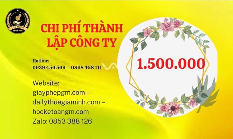 Chi phí thành lập doanh nghiệp Quận Tây Hồ trọn gói