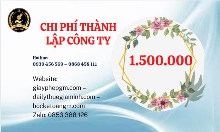 Chi phí thành lập doanh nghiệp Tây Ninh trọn gói