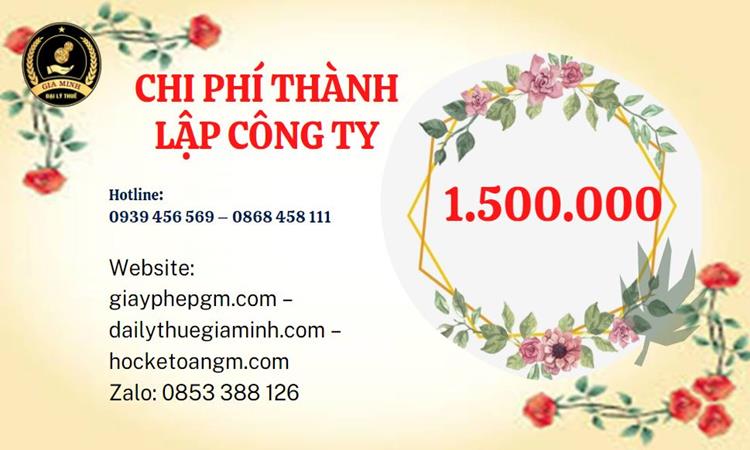 Chi phí thành lập doanh nghiệp Thái Bình trọn gói