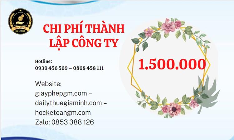 Chi phí thành lập doanh nghiệp TP Hà Nội trọn gói