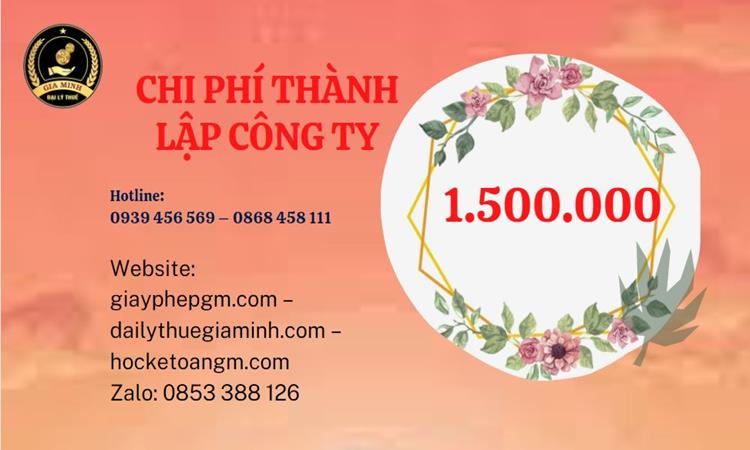 Chi phí thành lập doanh nghiệp TPHCM 