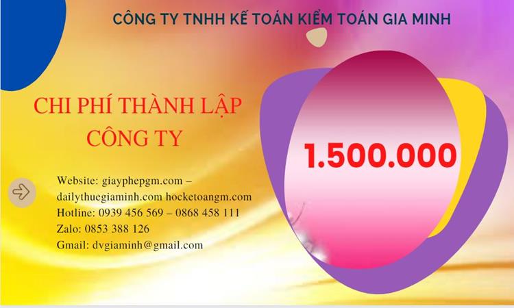 Chi phí thành lập doanh nghiệp trọn gói tại Huyện Từ Liêm