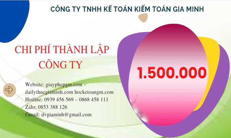 Chi phí thành lập doanh nghiệp trọn gói tại Lâm Đồng