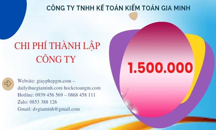 Chi phí thành lập doanh nghiệp trọn gói tại Quận 9
