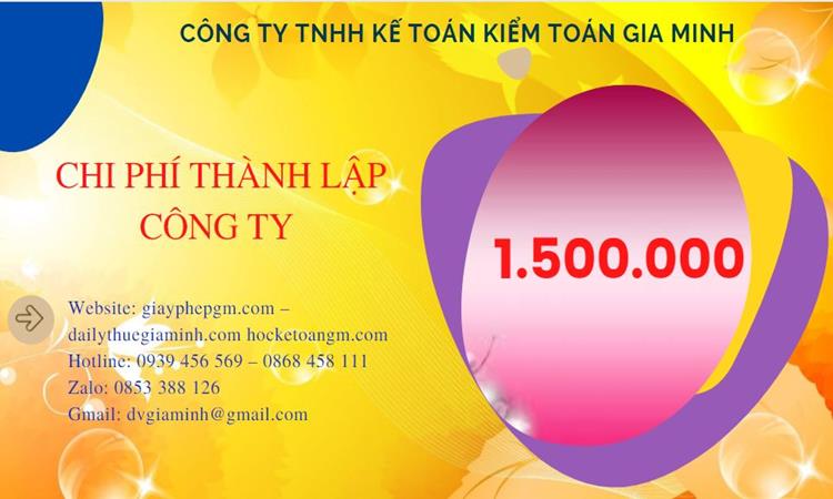 Chi phí thành lập doanh nghiệp trọn gói tại Quận Bình Tân