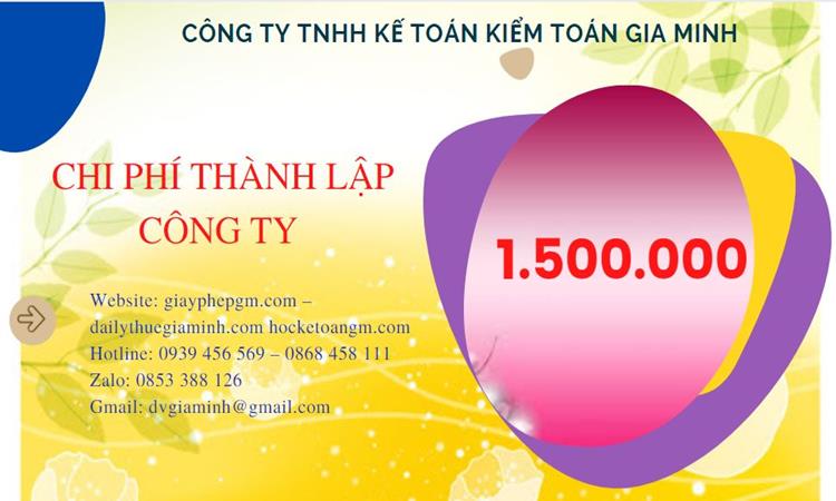 Chi phí thành lập doanh nghiệp trọn gói tại Quận Gò Vấp