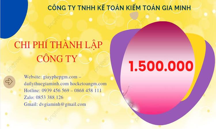 Chi phí thành lập doanh nghiệp trọn gói tại Quận Tân Bình