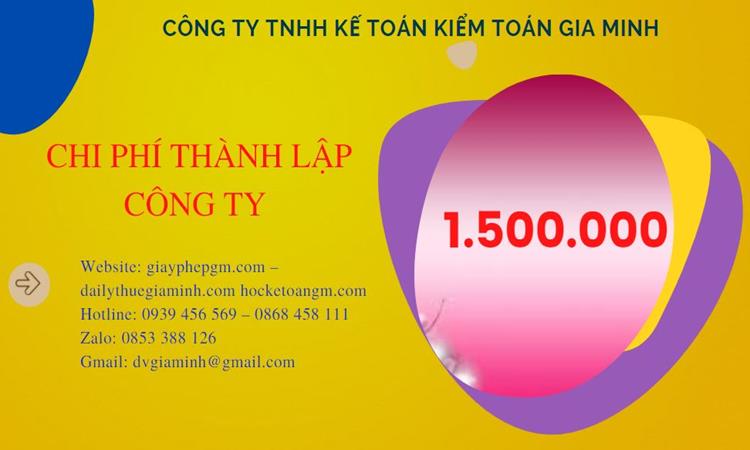 Chi phí thành lập doanh nghiệp trọn gói tại Quận Tân Phú