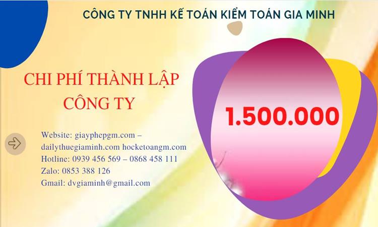 Chi phí thành lập doanh nghiệp trọn gói tại Thành Phố Hồ Chí Minh