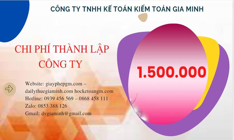 Chi phí thành lập doanh nghiệp trọn gói tại Thành Phố Huế