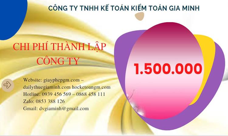 Chi phí thành lập doanh nghiệp trọn gói tại Thị Xã Sơn Tây