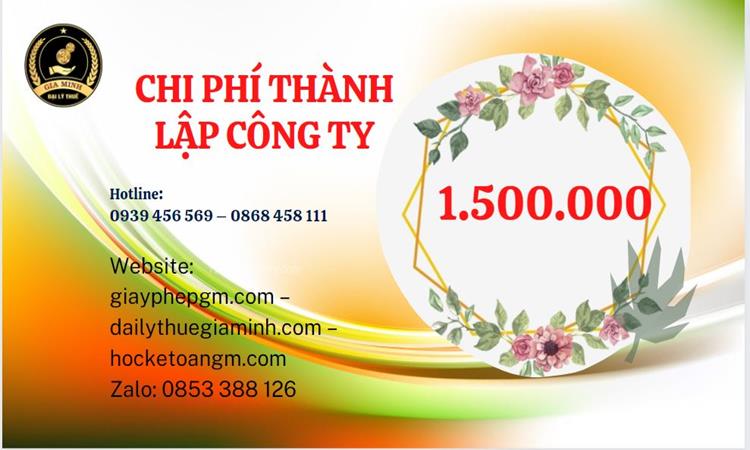 Chi phí thành lập doanh nghiệp TT Huế trọn gói