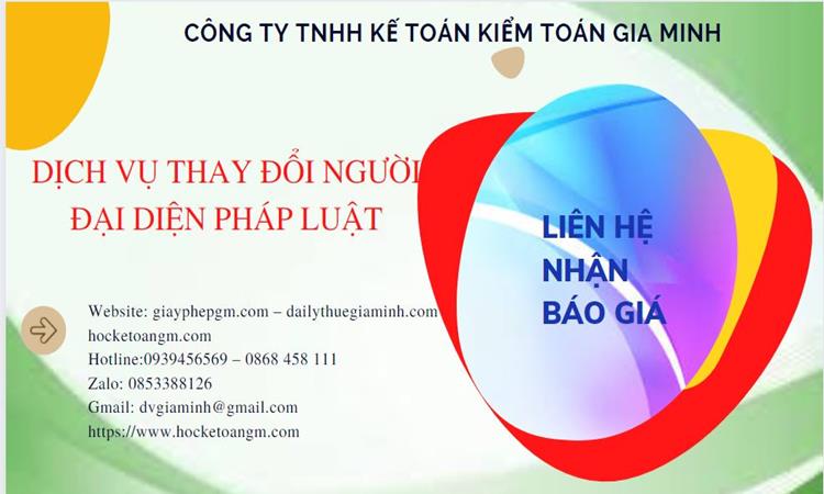 Dịch vụ thay đổi người đại diện pháp luật tại Hưng Yên 5 Chi phí dịch vụ thay đổi người đại diện pháp luật tại Hưng Yên