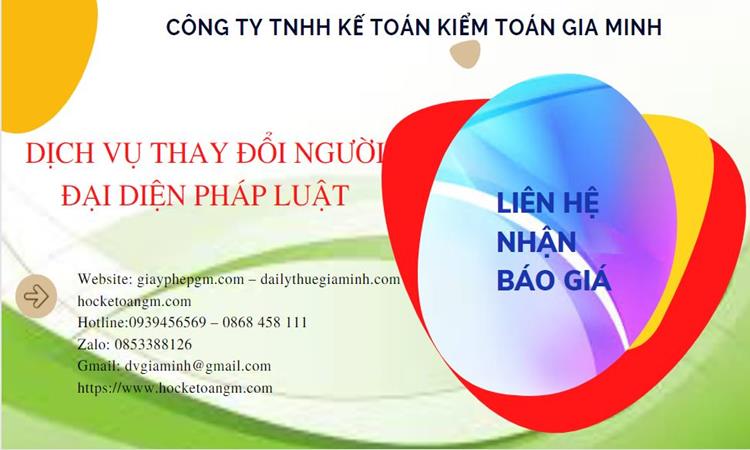  Chi phí dịch vụ thay đổi người đại diện pháp luật tại Huyện Phong Điền