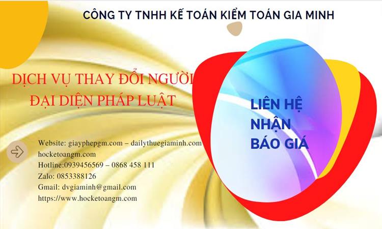 DỊCH VỤ THAY ĐỔI NGƯỜI ĐẠI DIỆN PHÁP LUẬT TẠI PHÚ THỌ 5 Chi phí dịch vụ thay đổi người đại diện pháp luật tại Phú Thọ