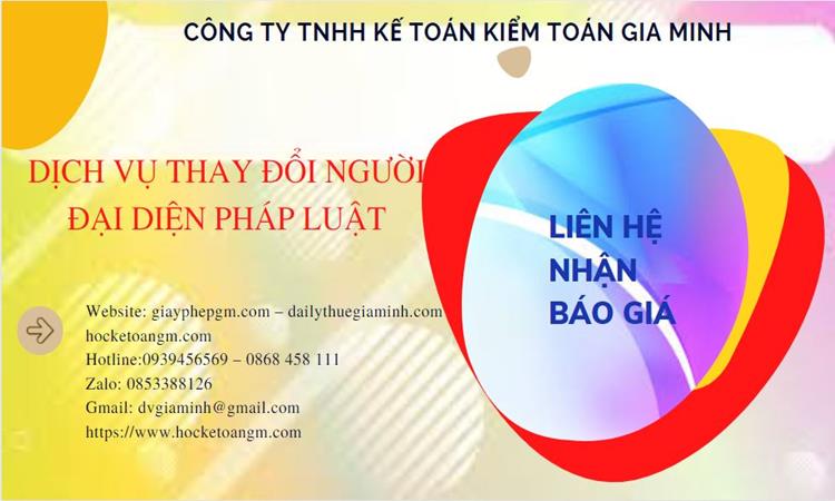 Chi phí dịch vụ thay đổi người đại diện pháp luật tại Quận Đống Đa