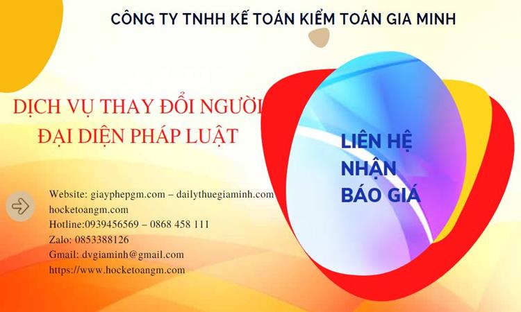  Chi phí dịch vụ thay đổi người đại diện pháp luật tại Thị xã Mỹ Hào