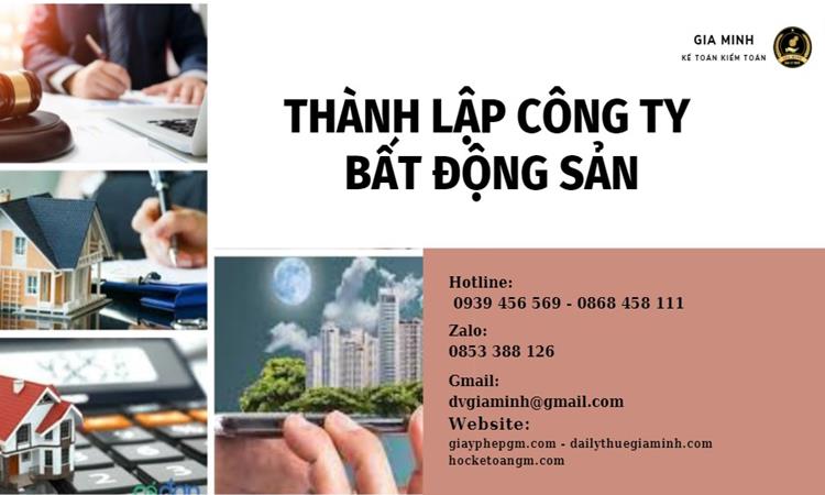 Thành lập công ty bất động sản 4 Đăng ký Thành lập công ty bất động sản