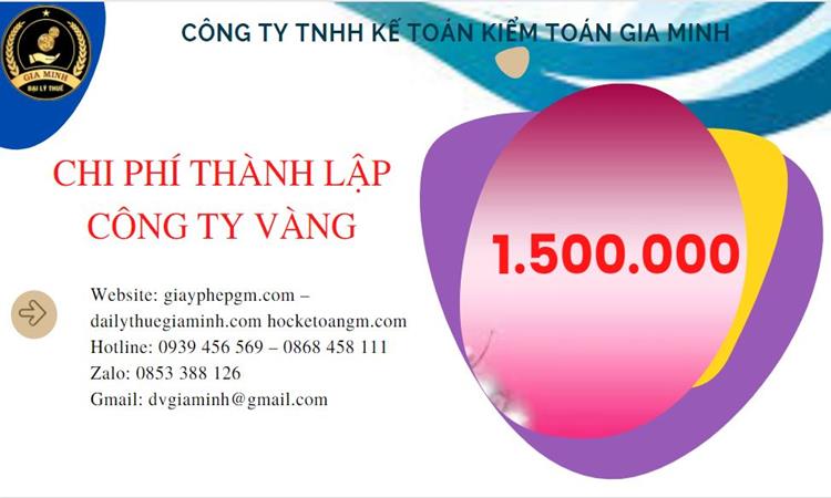 Đăng ký thành lập công ty vàng bạc ở Bạc Liêu