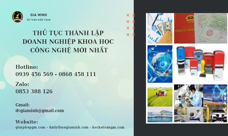  Đăng ký thành lập doanh nghiệp khoa học công nghệ mới nhất